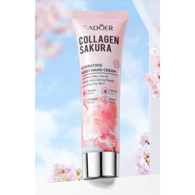 Крем для рук Sadoer collagen sakura, 60 гр. 