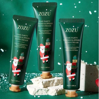 Крем для рук Новогодний ZOZU, 30 гр. ЗЕЛЕНЫЙ