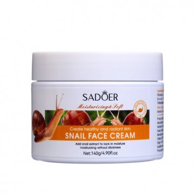 SADOER Омолаживающий крем для лица с муцином улитки Snail Moisturizer Cream, 140 гр.