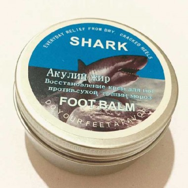 Крем-бальзам для ног на основе акульего жира от сухой кожи и трещин, 80г