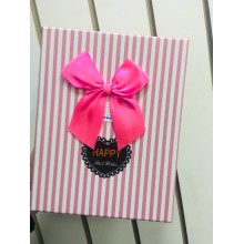 Коробка подарочная (розовая полоска)