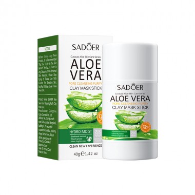Маска-стик для лица глиняная с алоэ вера Sadoer Aloe Vera Pore Cleanin Purify Clay Mask Stick 40 г