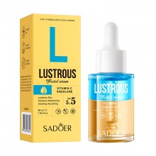 Двухкомпонентная сыворотка  для лица Sadoer LUSTROUS,VITAMIN C, SQUALANE,30ml