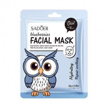 Тканевая маска SADOER FACIAL MASK ЧЕРНИКА