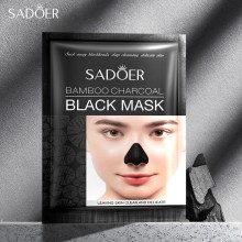 Очищающая маска-пластырь для носа с бамбуковым углем Sadoer Bamboo Charcoal Black Mask