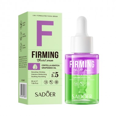 Двухкомпонентная сыворотка  для лица Sadoer FIRMING,CENTELLA ASIATICA ,GRAPESEED OIL,30ml