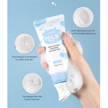 Молочная пенка с щеточкой для очищения кожи лица,Laikou cleanser milk, 80 гр. 