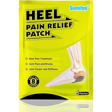 Пластырь Sumifun от болей в пятке и пяточной шпоры Heel Pain Relief 6 пластырей 7 см х 8 см
