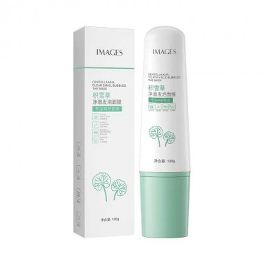 Глубокоочищающая пузырьковая маска для лица с центеллой , 100 гр. (Со встроенной силиконовой лопаточкой)